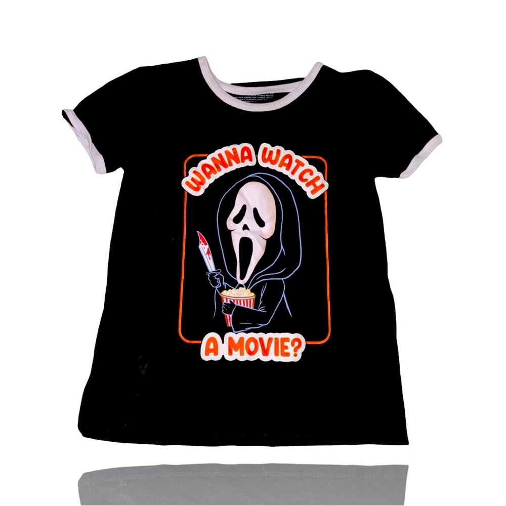 Scream: Ghostface Slasher Vintage Style Ringer T-Shirt: Horror tee: Small